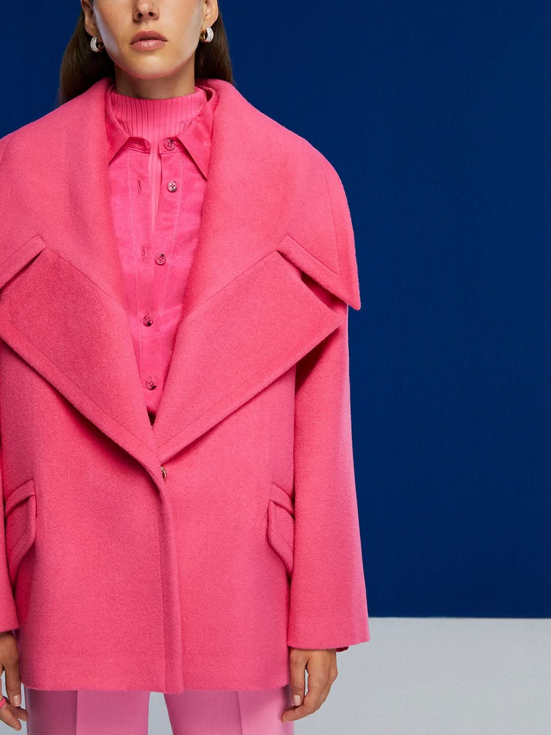 Wide Lapel Collar Coat - Wear and Wander