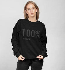 Womens 100% Vegan Logo Sweatshirt - Wear and Wander