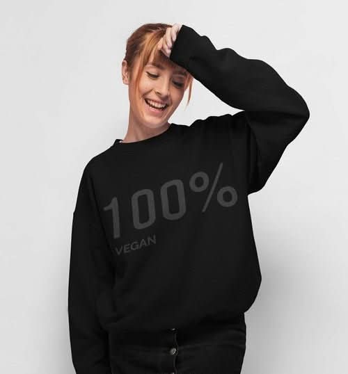 Womens 100% Vegan Logo Sweatshirt - Wear and Wander