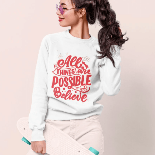 Womens 2023 Positive Message Sweatshirt - Wear and Wander