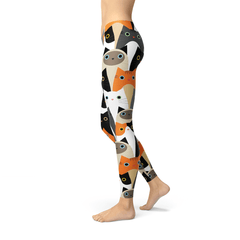 Womens All Over Print Cats Leggings - Wear and Wander