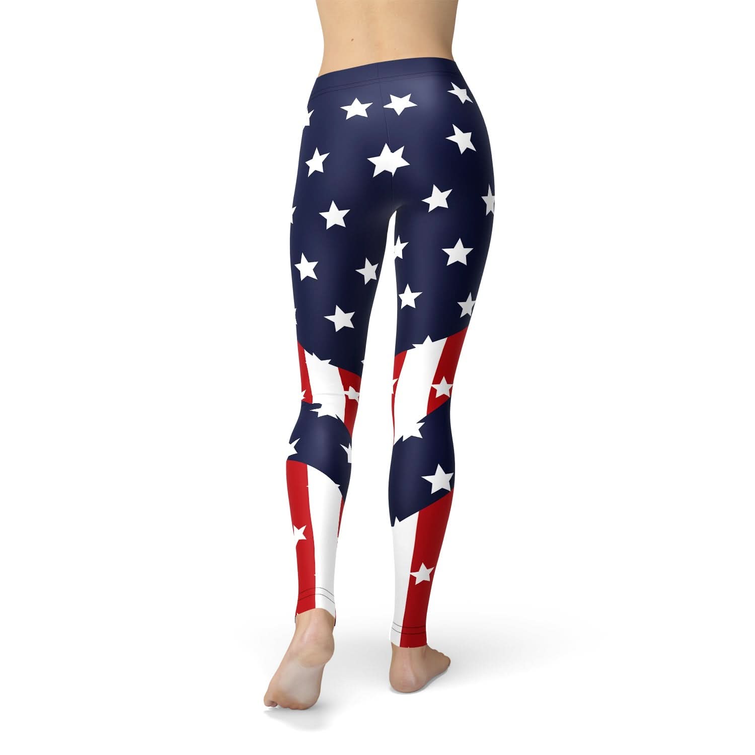 Womens American Flag Leggings - Wear and Wander