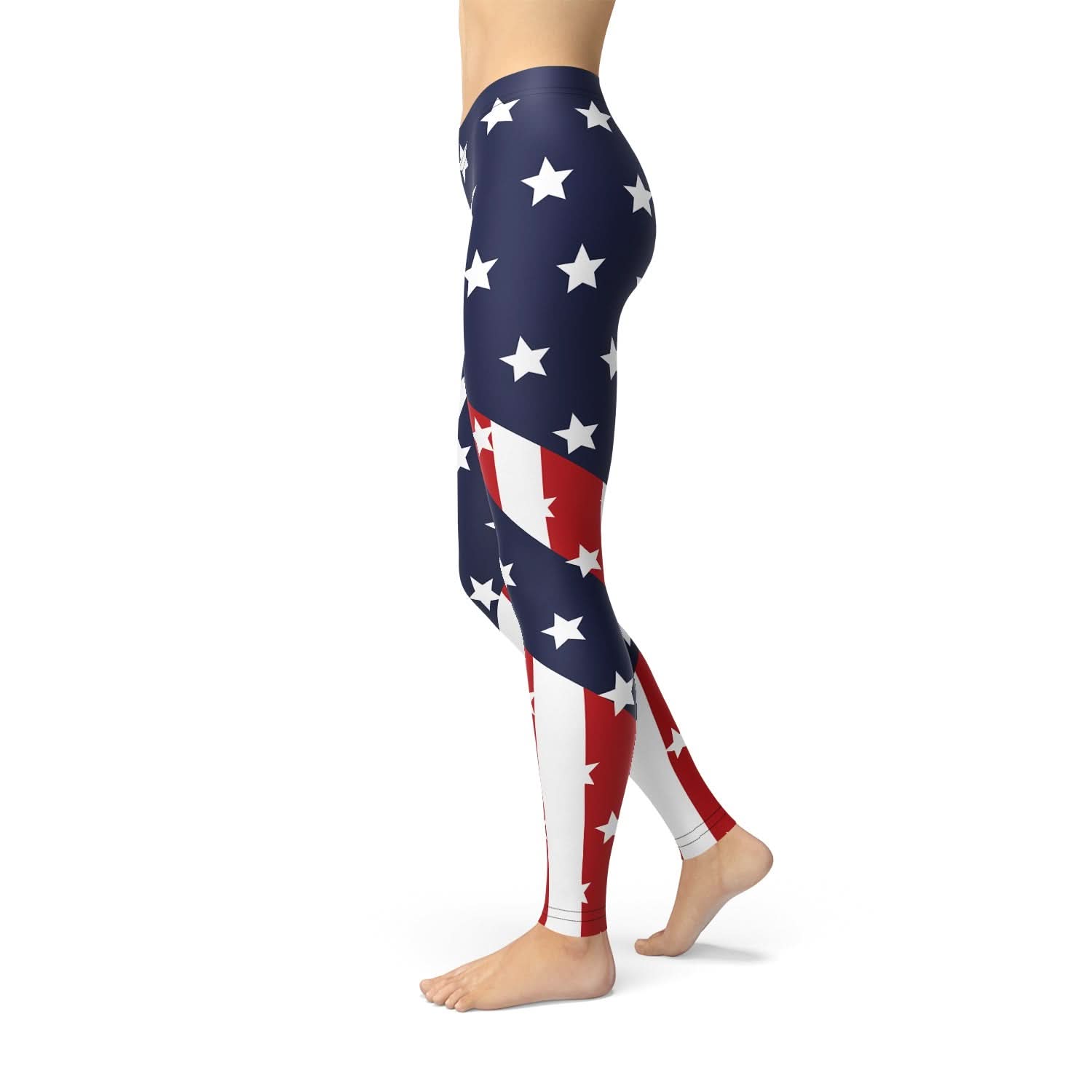 Womens American Flag Leggings - Wear and Wander