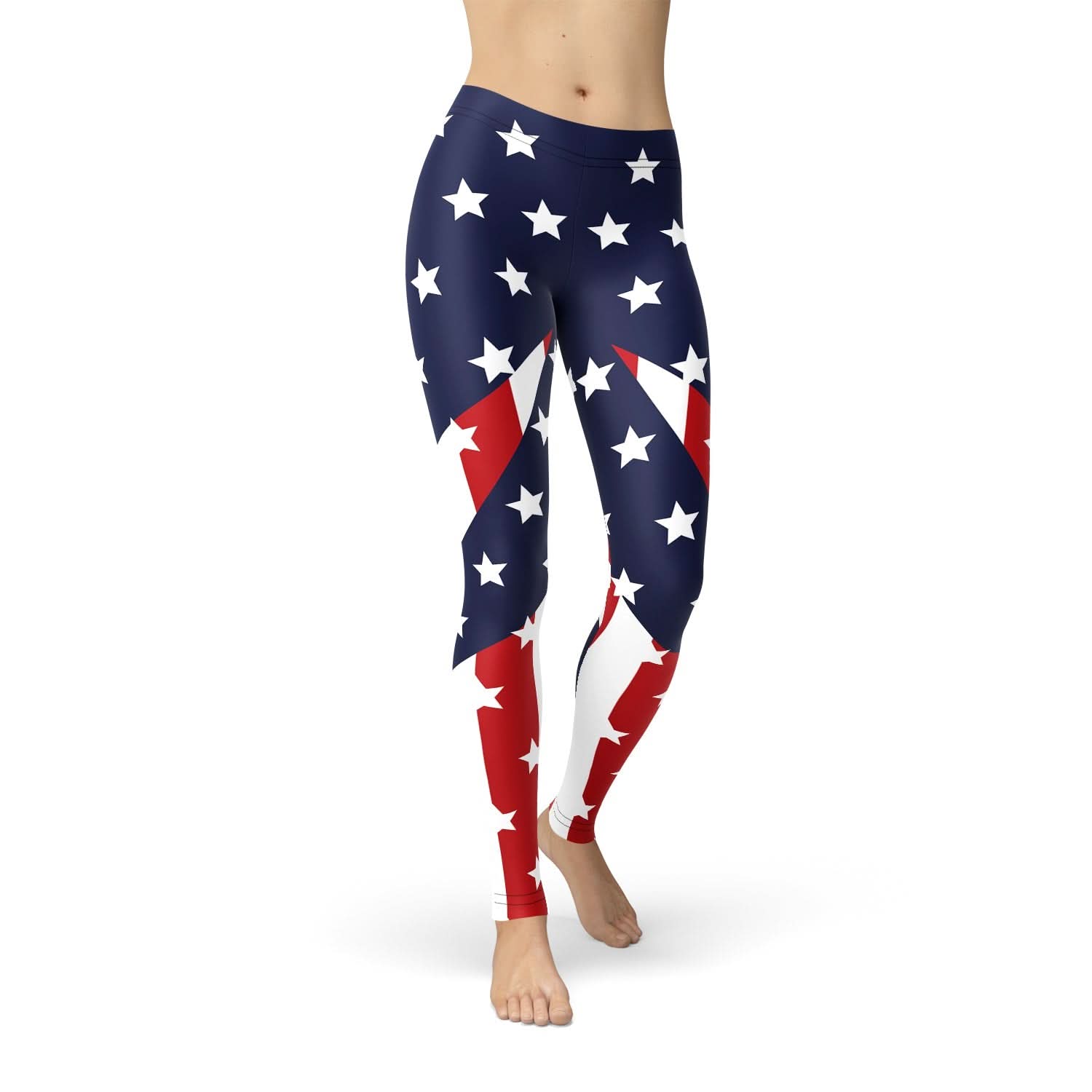 Womens American Flag Leggings - Wear and Wander