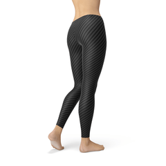 Womens Black Carbon Fiber Leggings - Wear and Wander