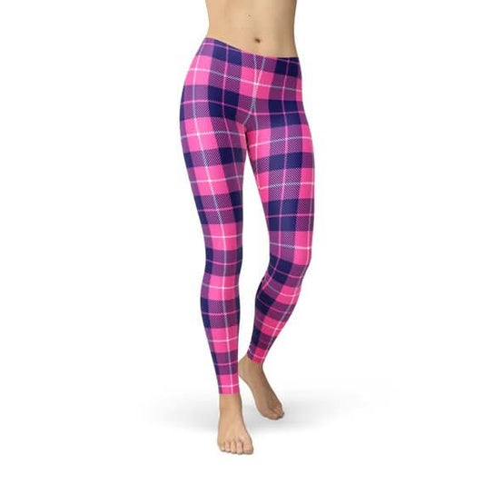 Womens Buffalo Plaid Leggings - Wear and Wander