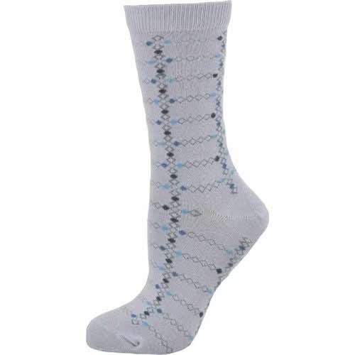 Women's Cotton Geometric Pattern Crew Sock, Made in Turkey - Wear and Wander