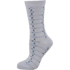 Women's Cotton Geometric Pattern Crew Sock, Made in Turkey - Wear and Wander