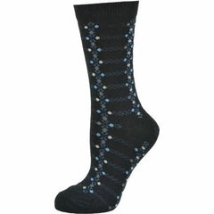 Women's Cotton Geometric Pattern Crew Sock, Made in Turkey - Wear and Wander
