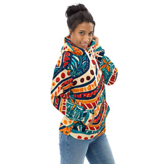 Womens Graphic Hoodie Boho Floral Print - Wear and Wander