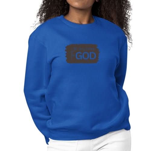 Womens Graphic Sweatshirt All Glory Belongs to God, Brown - Wear and Wander