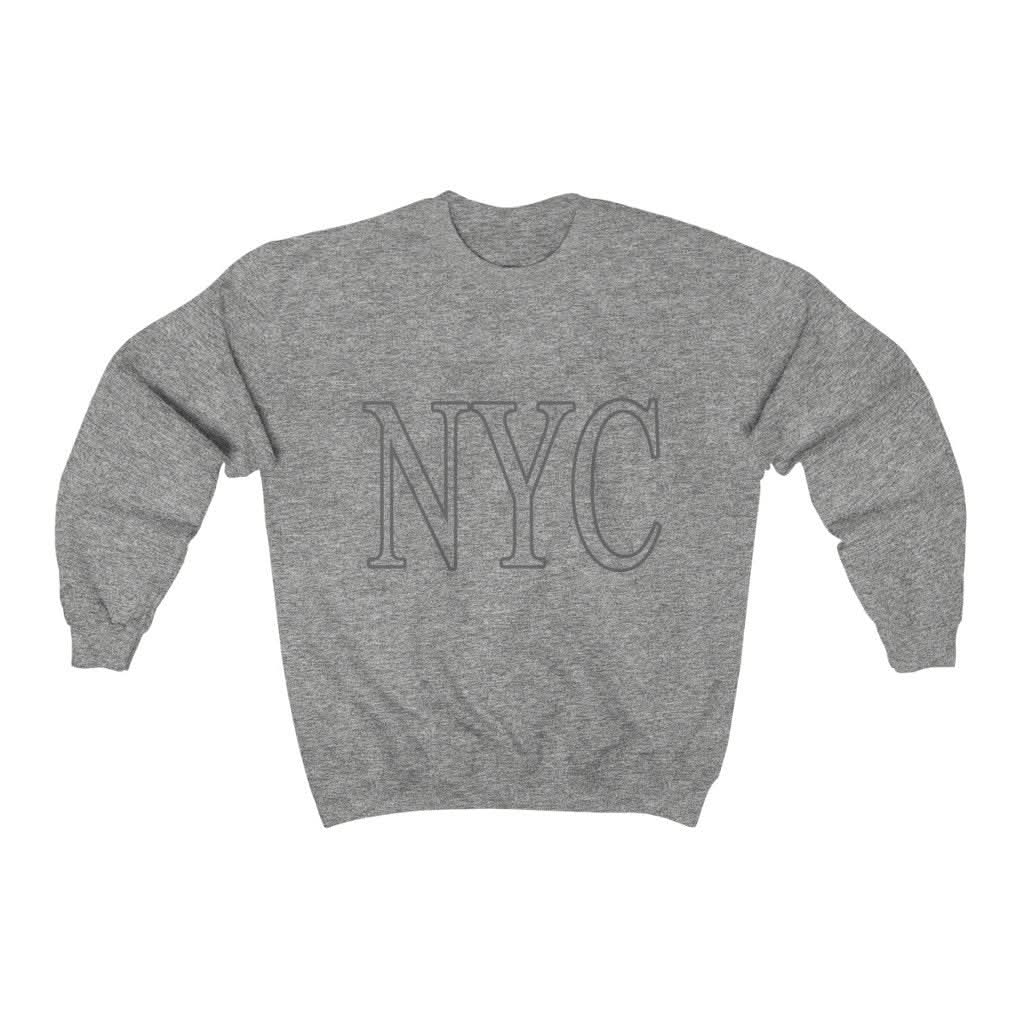 Womens Gray NYC Crewneck Sweatshirt - Wear and Wander