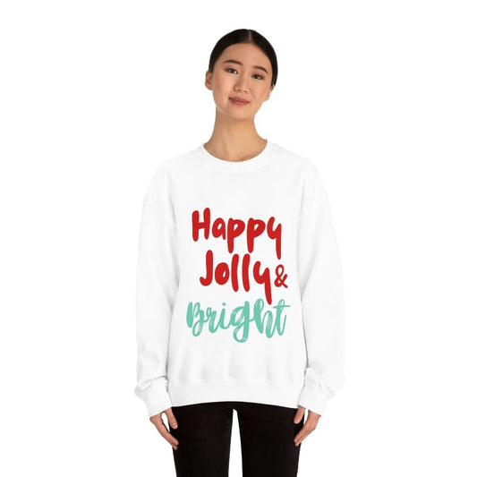 Womens Happy Jolly & Bright Sweatshirt - Wear and Wander