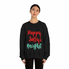 Womens Happy Jolly & Bright Sweatshirt - Wear and Wander