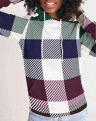 Womens Hoodie, Multicolor Colorblock Plaid Pattern - Wear and Wander