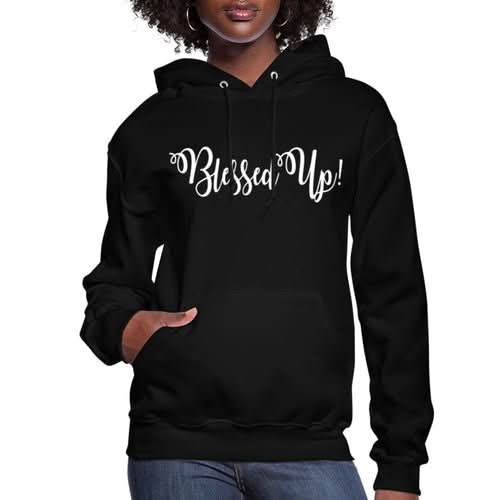 Womens Hoodie - Pullover Hooded Sweatshirt - Graphic/blessed Up - Wear and Wander