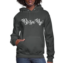Womens Hoodie - Pullover Hooded Sweatshirt - Graphic/blessed Up - Wear and Wander