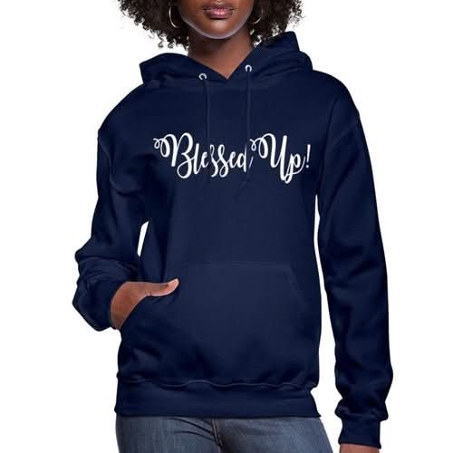 Womens Hoodie - Pullover Hooded Sweatshirt - Graphic/blessed Up - Wear and Wander