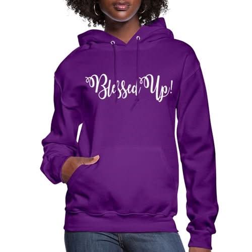 Womens Hoodie - Pullover Hooded Sweatshirt - Graphic/blessed Up - Wear and Wander