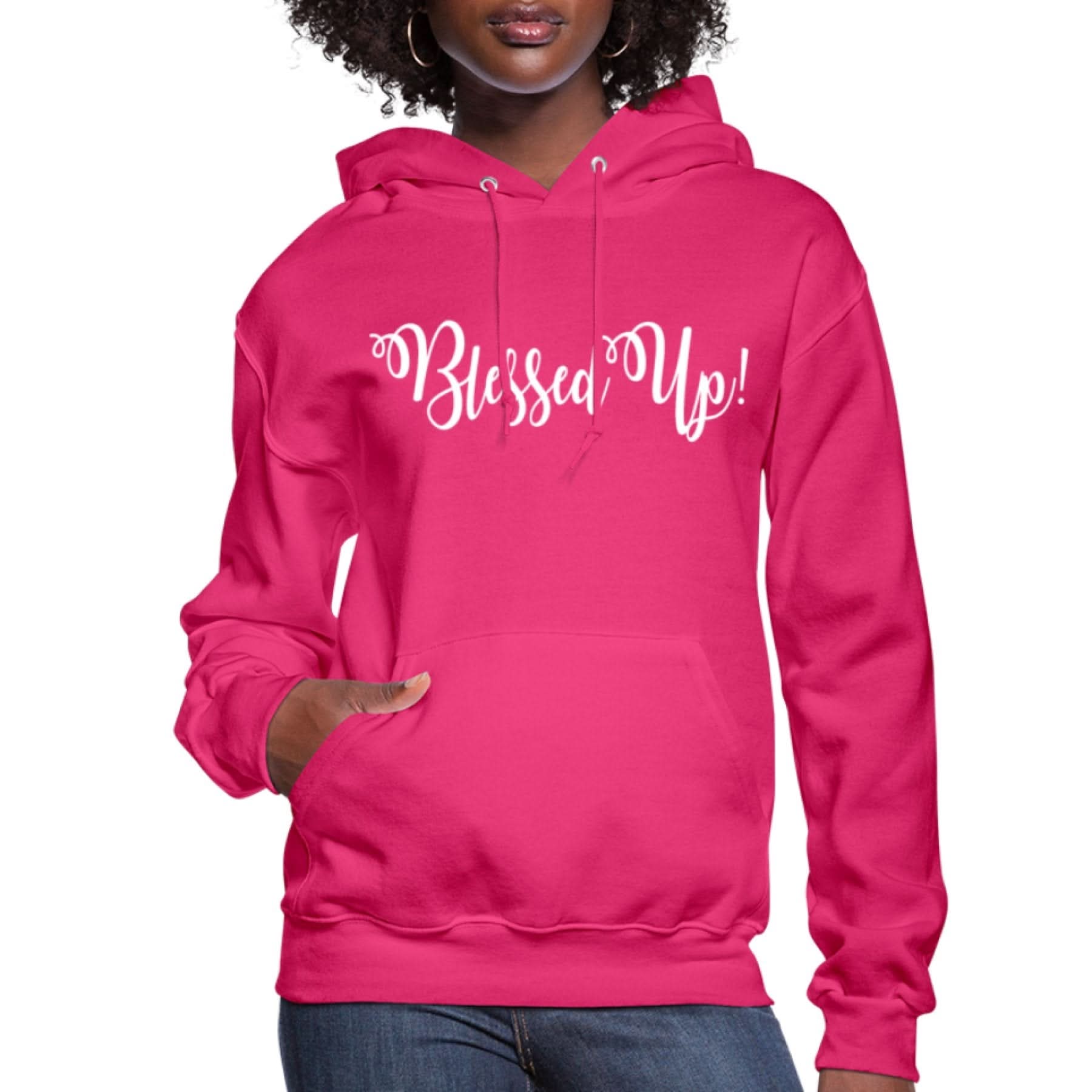 Womens Hoodie - Pullover Hooded Sweatshirt - Graphic/blessed Up - Wear and Wander