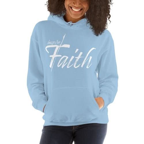 Womens Hoodie - Pullover Hooded Sweatshirt - Graphic/inspire Faith - Wear and Wander