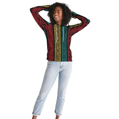 Womens Hoodie - Pullover Hooded Sweatshirt - Graphic/multicolor - Wear and Wander