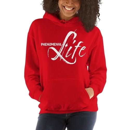 Womens Hoodie - Pullover Hooded Sweatshirt - Graphic/phenomenal Life - Wear and Wander