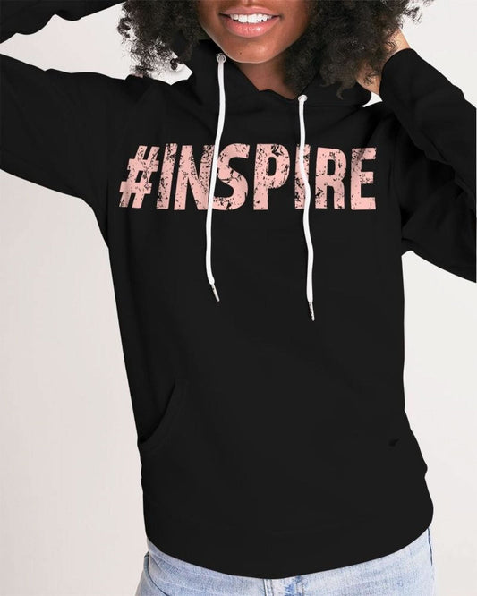 Womens Hoodie - Pullover Hooded Sweatshirt - Pink Graphic / Inspire - Wear and Wander