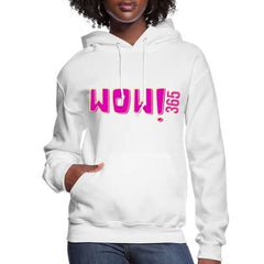 Womens Hoodie - Pullover Hooded Sweatshirt - Pink Graphic/wow 365 - Wear and Wander