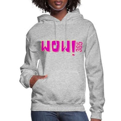 Womens Hoodie - Pullover Hooded Sweatshirt - Pink Graphic/wow 365 - Wear and Wander