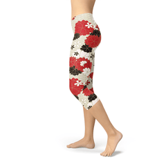 Womens Japanese Cherry Blossom Capri Leggings - Wear n Wander
