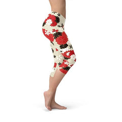Womens Japanese Cherry Blossom Capri Leggings - Wear n Wander