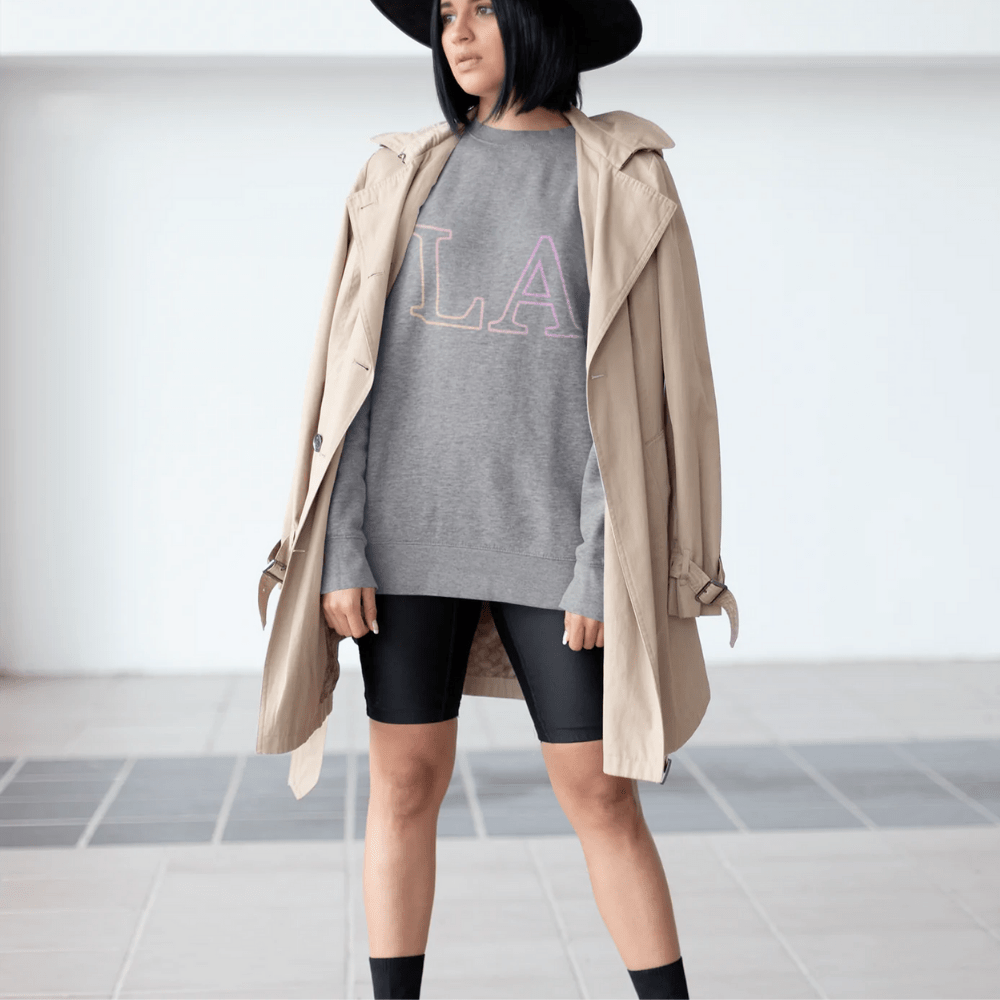 Womens LA Gradient Crewneck Sweatshirt - Wear and Wander