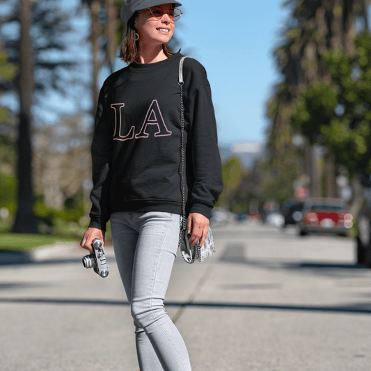 Womens LA Gradient Crewneck Sweatshirt - Wear and Wander