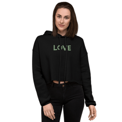 Women's Love Crop Hoodie - Wear and Wander