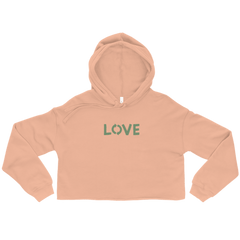 Women's Love Crop Hoodie - Wear and Wander