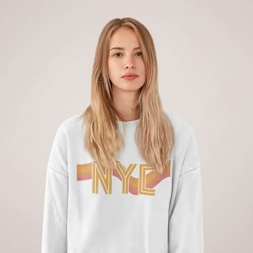 Womens NYC Retro 70's Crewneck Sweatshirt - Wear and Wander