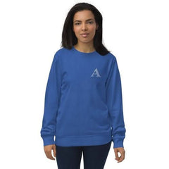 Womens Organic Sweatshirt, a Monogram - Wear and Wander