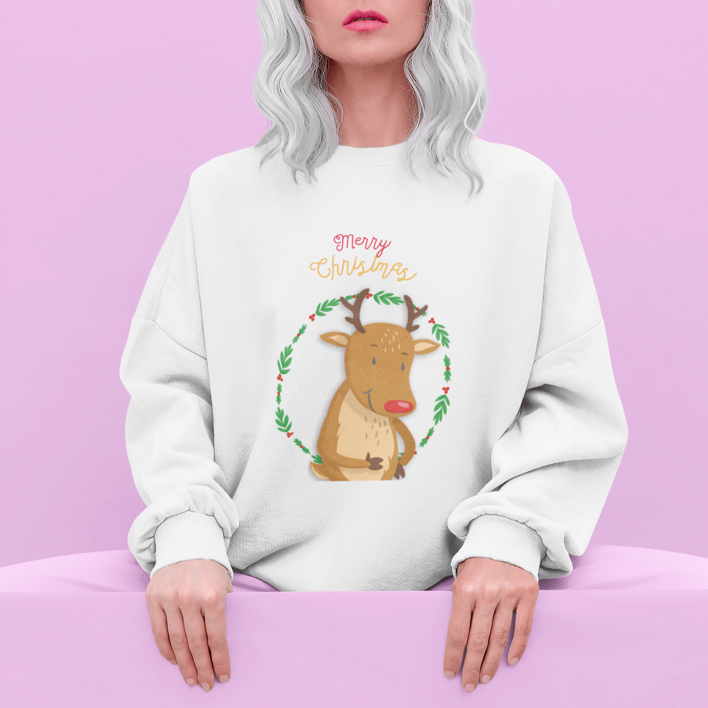 Womens Reindeer Crewneck Sweatshirt - Wear and Wander