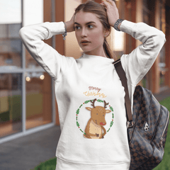 Womens Reindeer Crewneck Sweatshirt - Wear and Wander