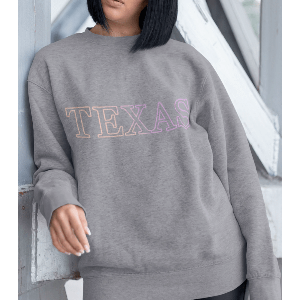 Womens Texas Gradient Crewneck Sweatshirt - Wear and Wander