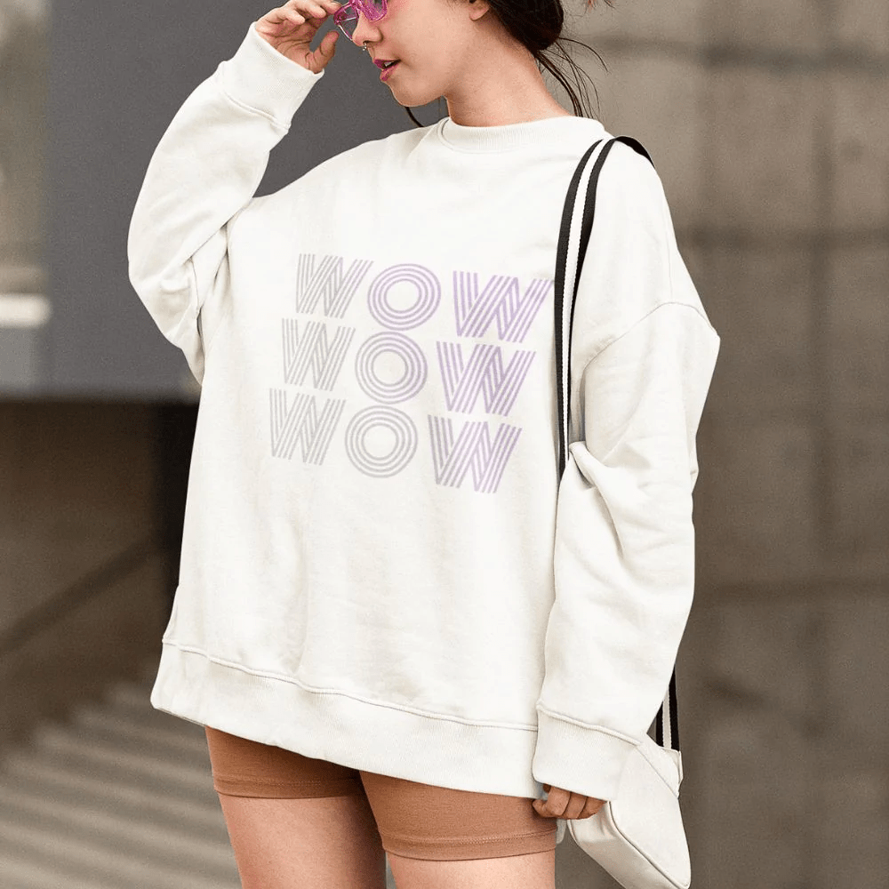Womens Wow Logo Sweatshirt - Wear and Wander