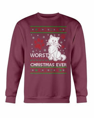 Worst Christmas Ever Cat Christmas Sweatshirt - Wear and Wander