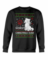Worst Christmas Ever Cat Christmas Sweatshirt - Wear and Wander