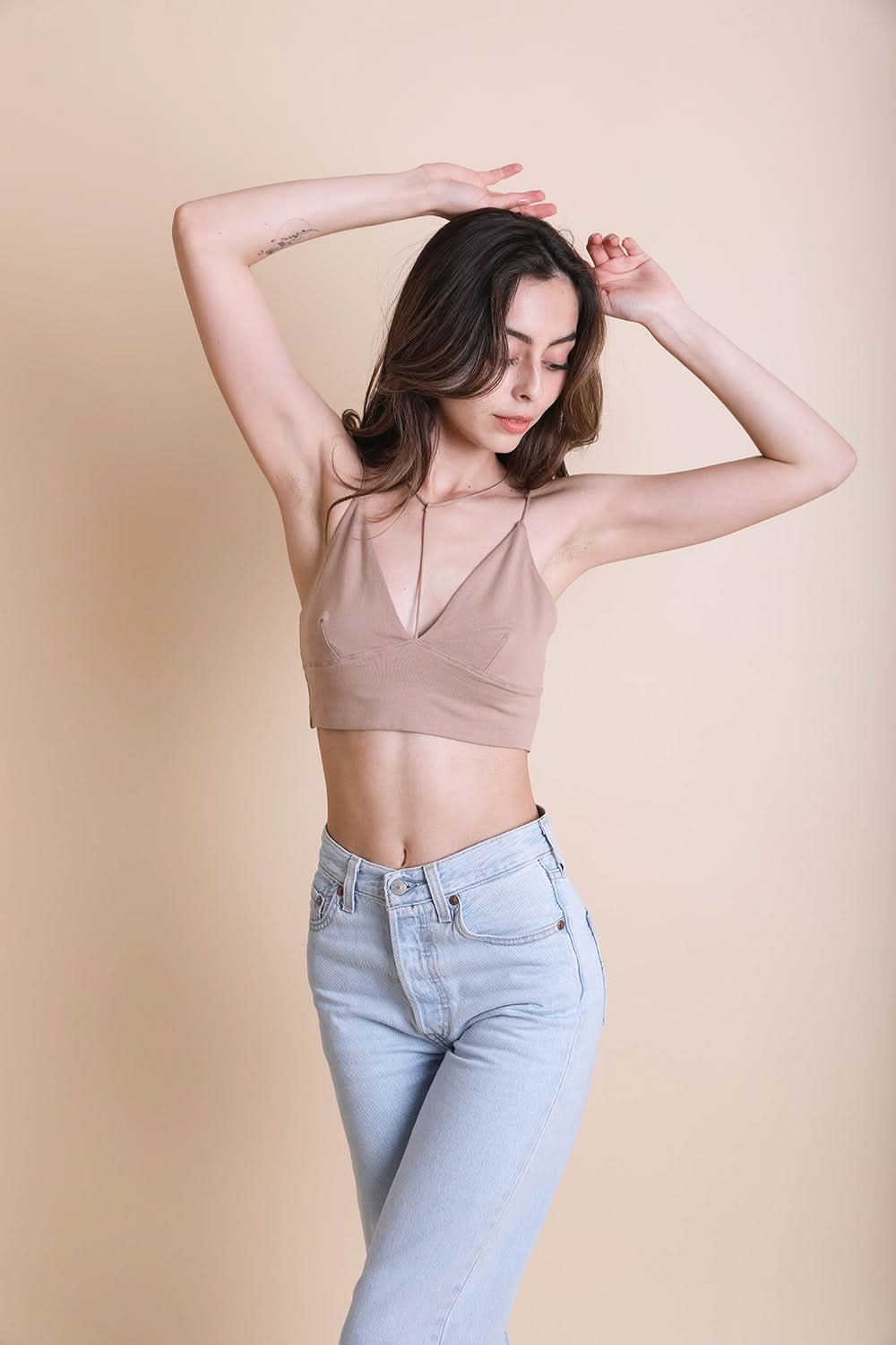 Y - Neck Plunge Crop Top - Wear and Wander