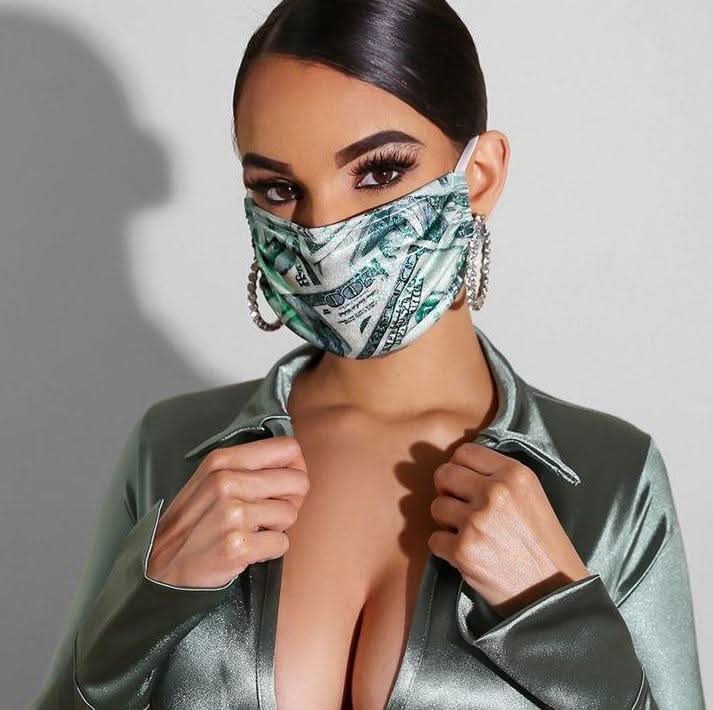 100 Dollar Bills Fashion Mask - Wear and Wander