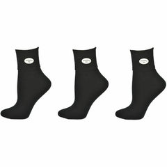 Calcetines de algodón Pima con puño simple y canalé clásico, 3 pares, para uniforme escolar 