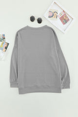 Khaki Crew Neck Long Sleeve Sweatshirt