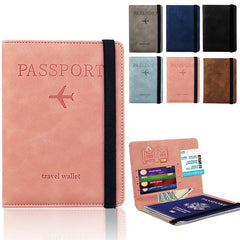 PU Leather Wallet Travel Passport Purse Card Male Travel Accessories Hand Carry Passport Business Cards Holder Wallet