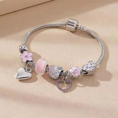 1PC Women's Fashion Multi Element Beaded Love Pan Family Bracelet Jewelry Accessories Daily Dressing - Wear and Wander